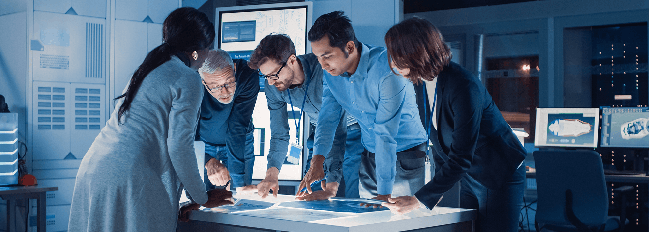 EliteStack team collaborating for business solutions
